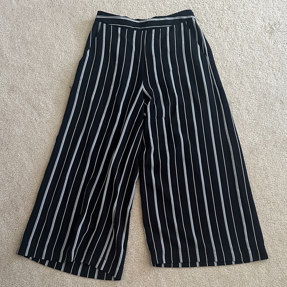 Shinestar Monochrome Striped Trousers